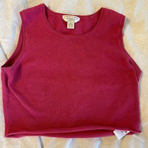 Vintage Casual Corner pink cropped vest